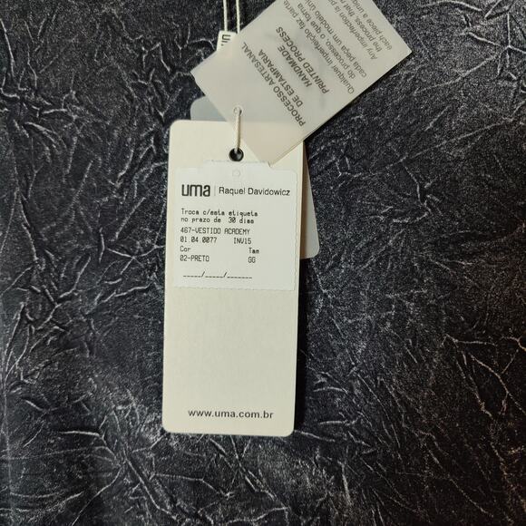 NWT Uma Raquel Davidowicz Grey Acid Wash Lagenlook Drapey Dress - Picture 9 of 10